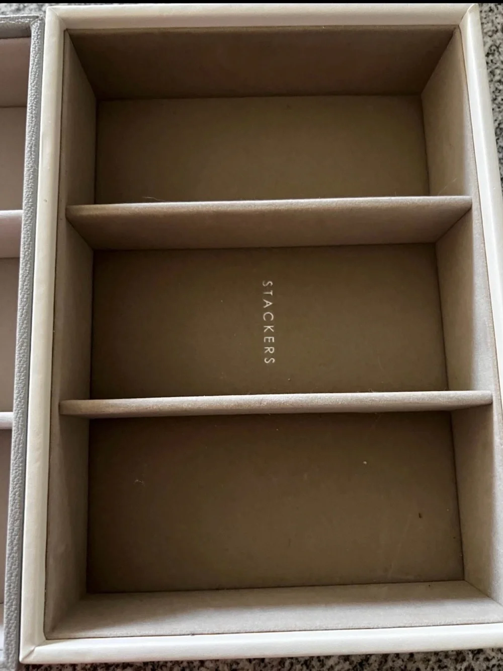 Set of 3 Stackets Jewelry Tray Organizers - 2 with Dividers